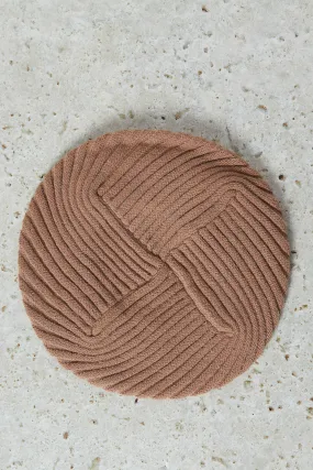 Women Beige Knitted Cap