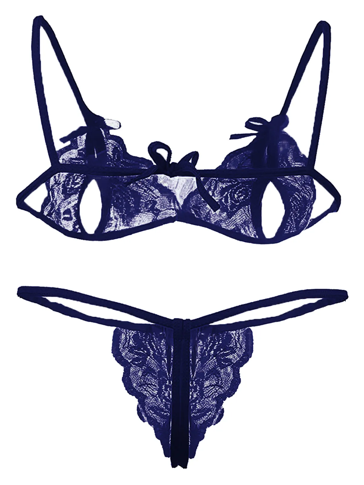 Xs and Os Combo Offer! Women Babydoll Nightwear Lace Bra Panty Lingerie Set