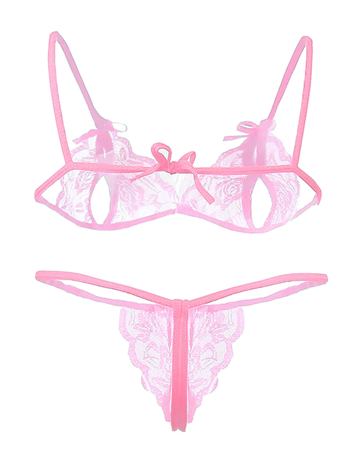 Xs and Os Combo Offer! Women Babydoll Nightwear Lace Bra Panty Lingerie Set