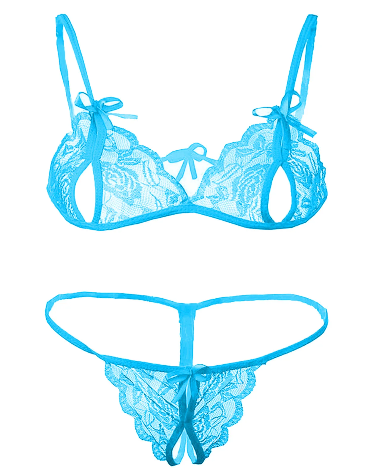 Xs and Os Combo Offer! Women Babydoll Nightwear Lace Bra Panty Lingerie Set