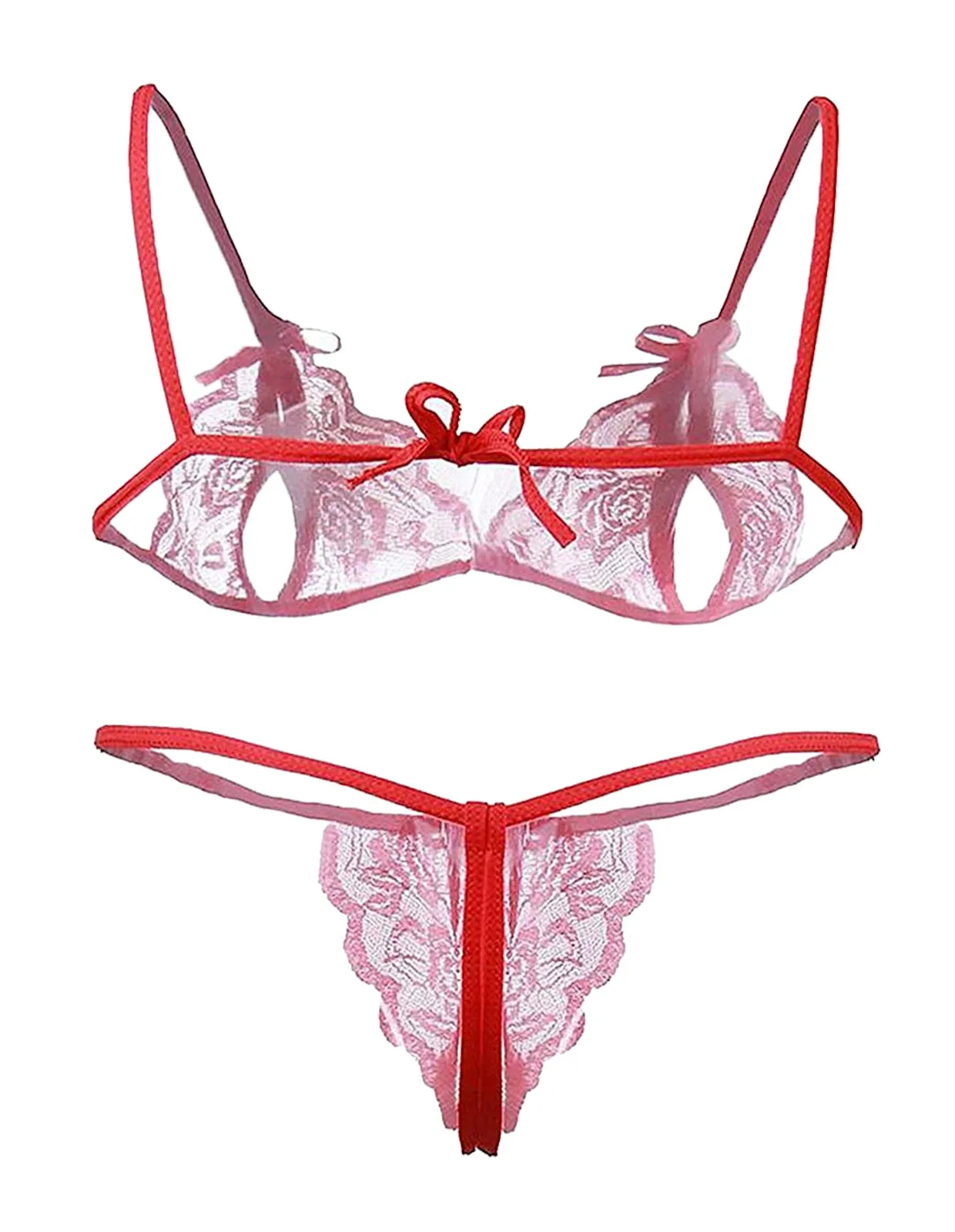 Xs and Os Combo Offer! Women Babydoll Nightwear Lace Bra Panty Lingerie Set