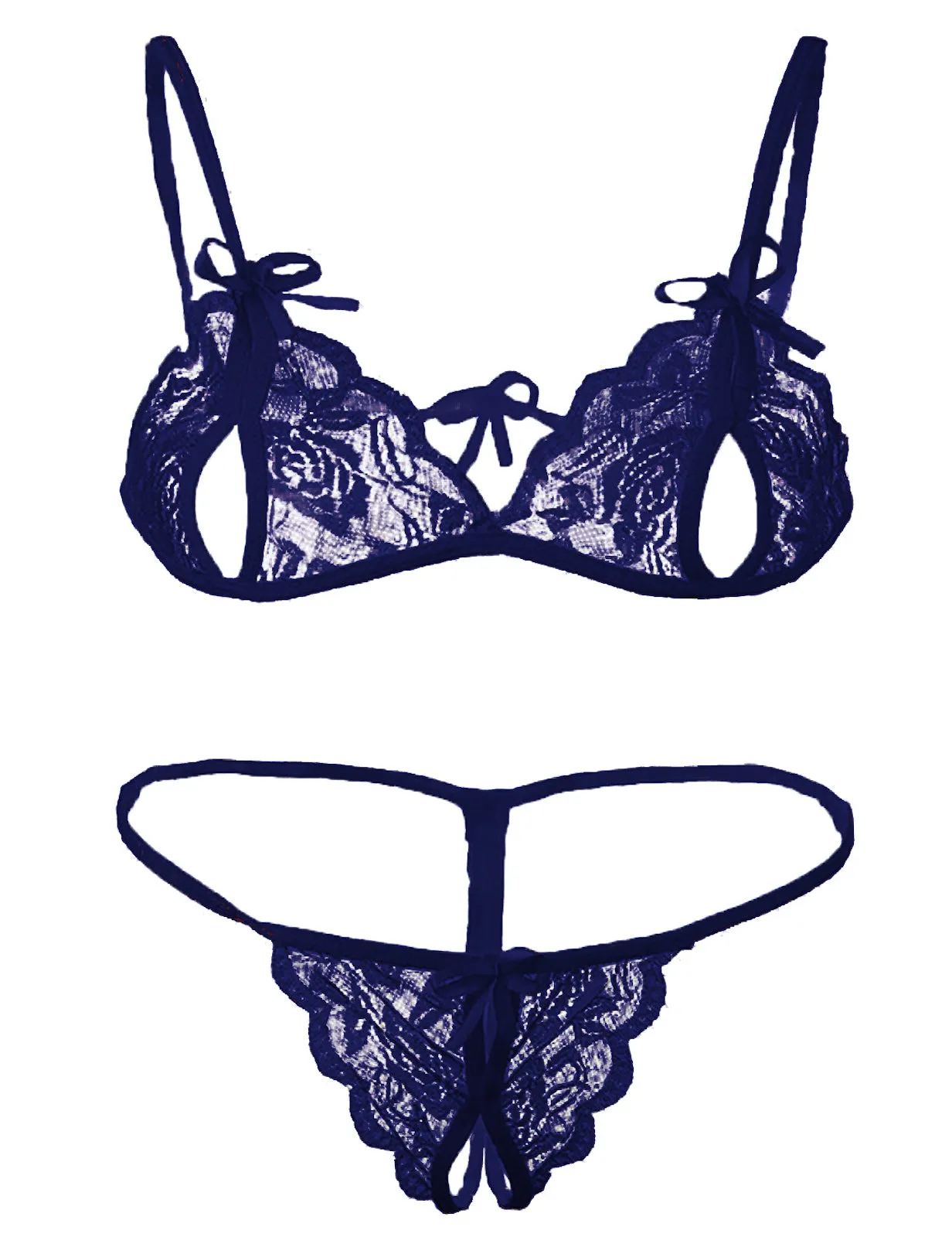 Xs and Os Combo Offer! Women Babydoll Nightwear Lace Bra Panty Lingerie Set
