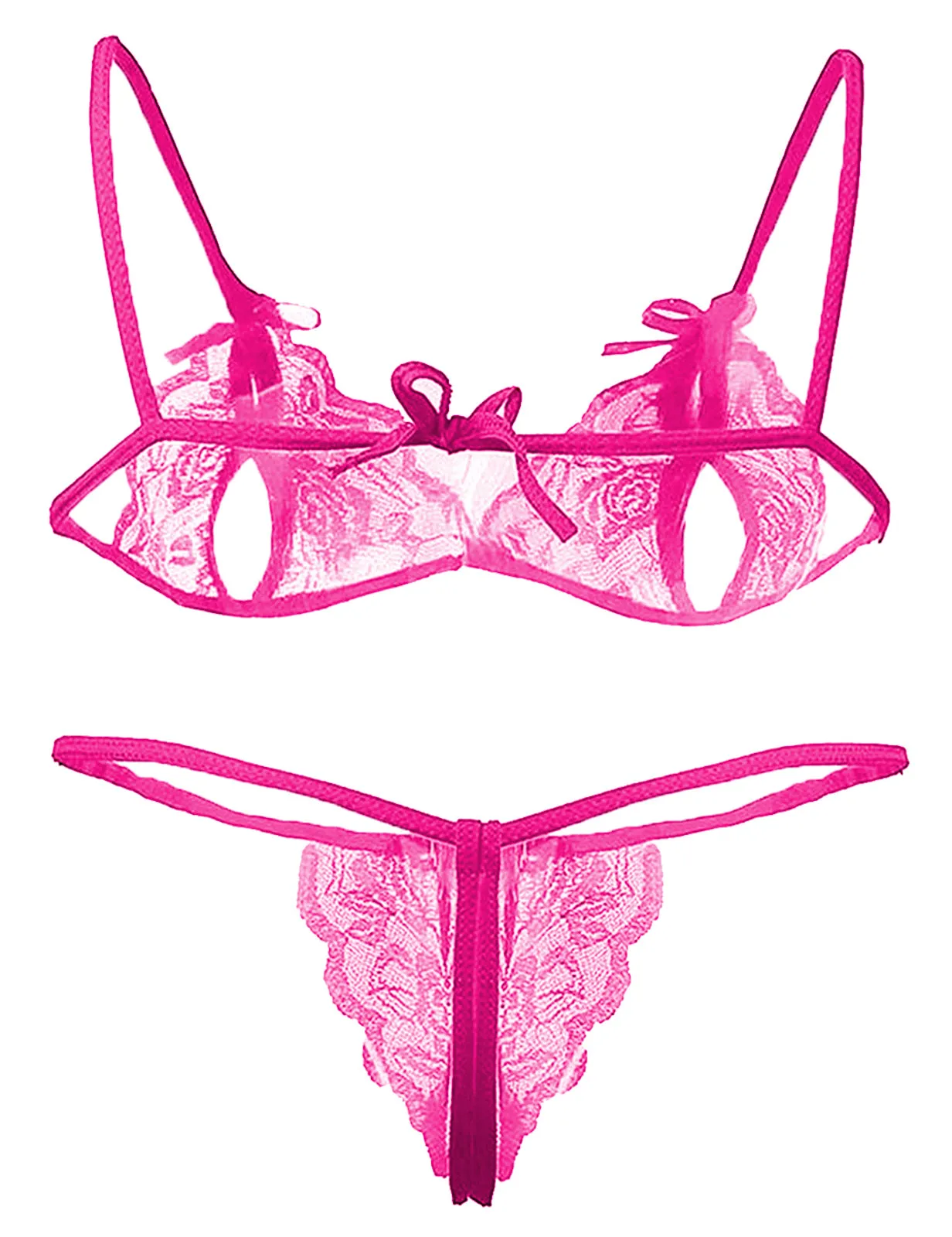 Xs and Os Combo Offer! Women Babydoll Nightwear Lace Bra Panty Lingerie Set