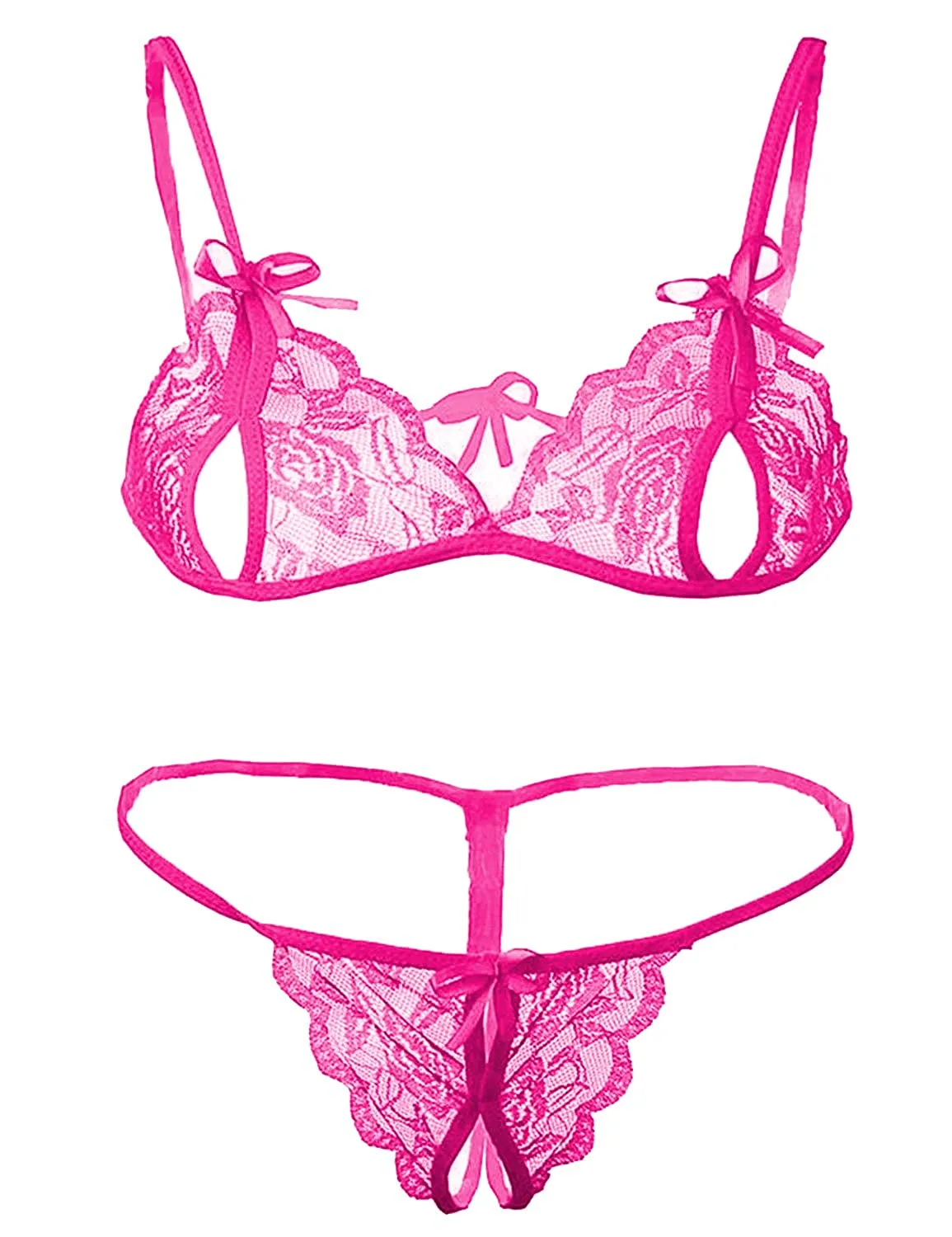 Xs and Os Combo Offer! Women Babydoll Nightwear Lace Bra Panty Lingerie Set