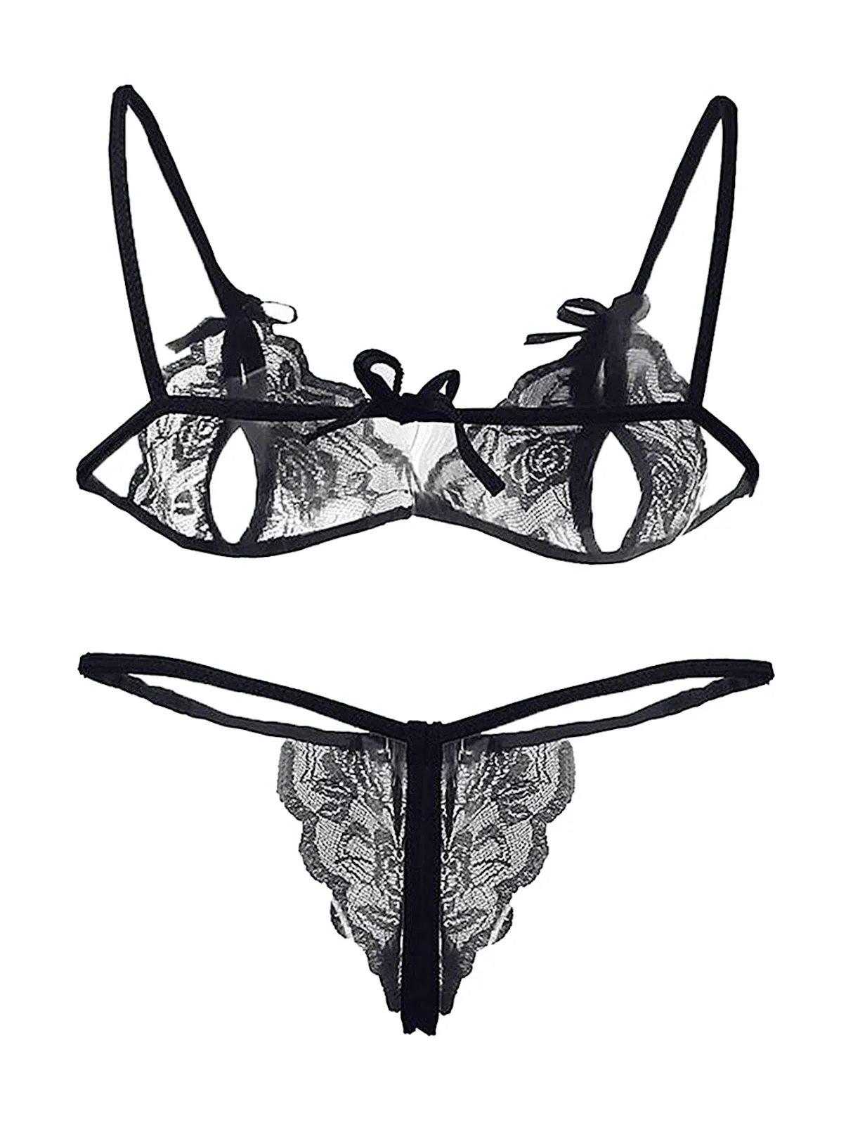 Xs and Os Combo Offer! Women Babydoll Nightwear Lace Bra Panty Lingerie Set