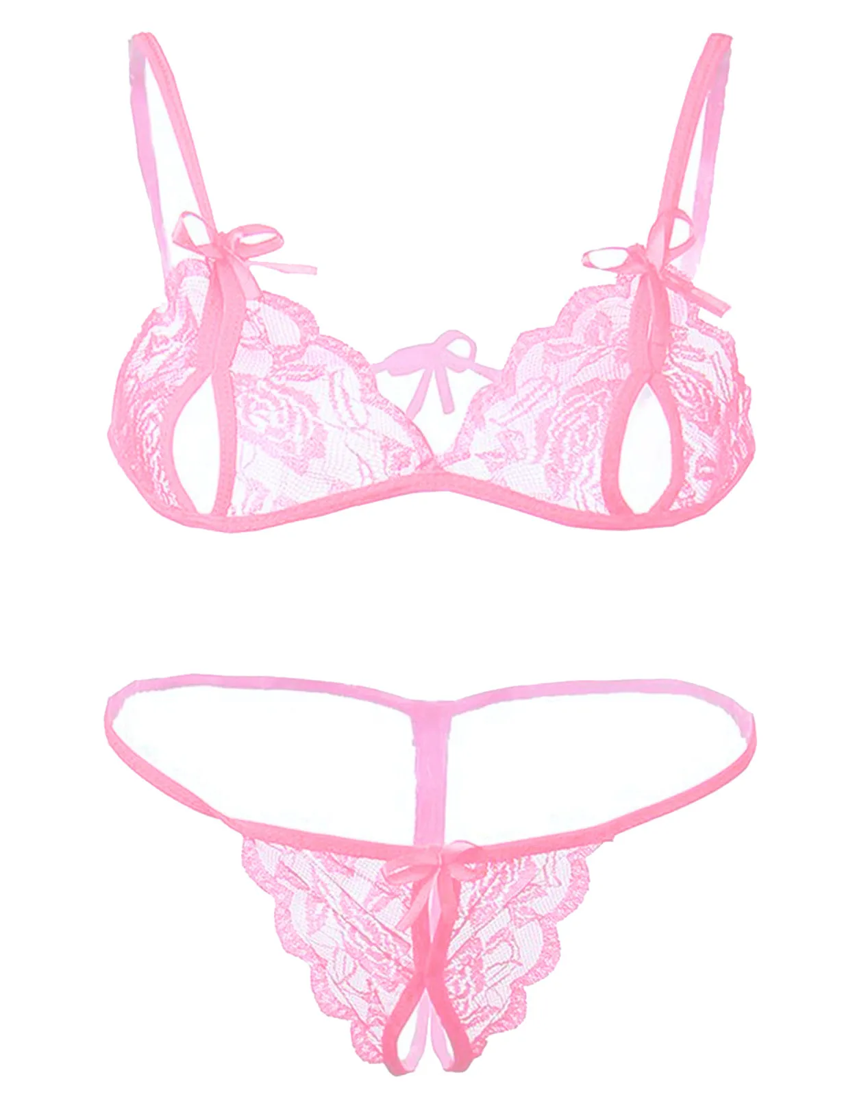 Xs and Os Combo Offer! Women Babydoll Nightwear Lace Bra Panty Lingerie Set