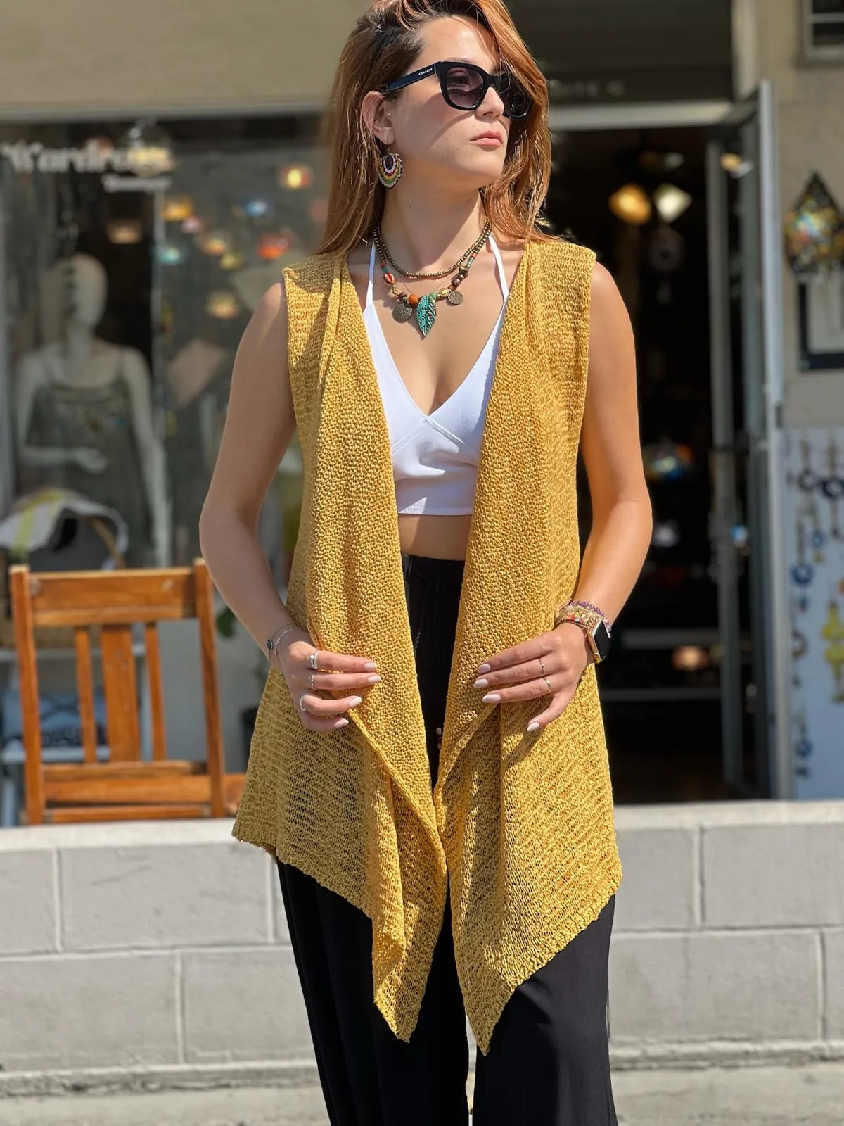Yellow Mercerized Vest