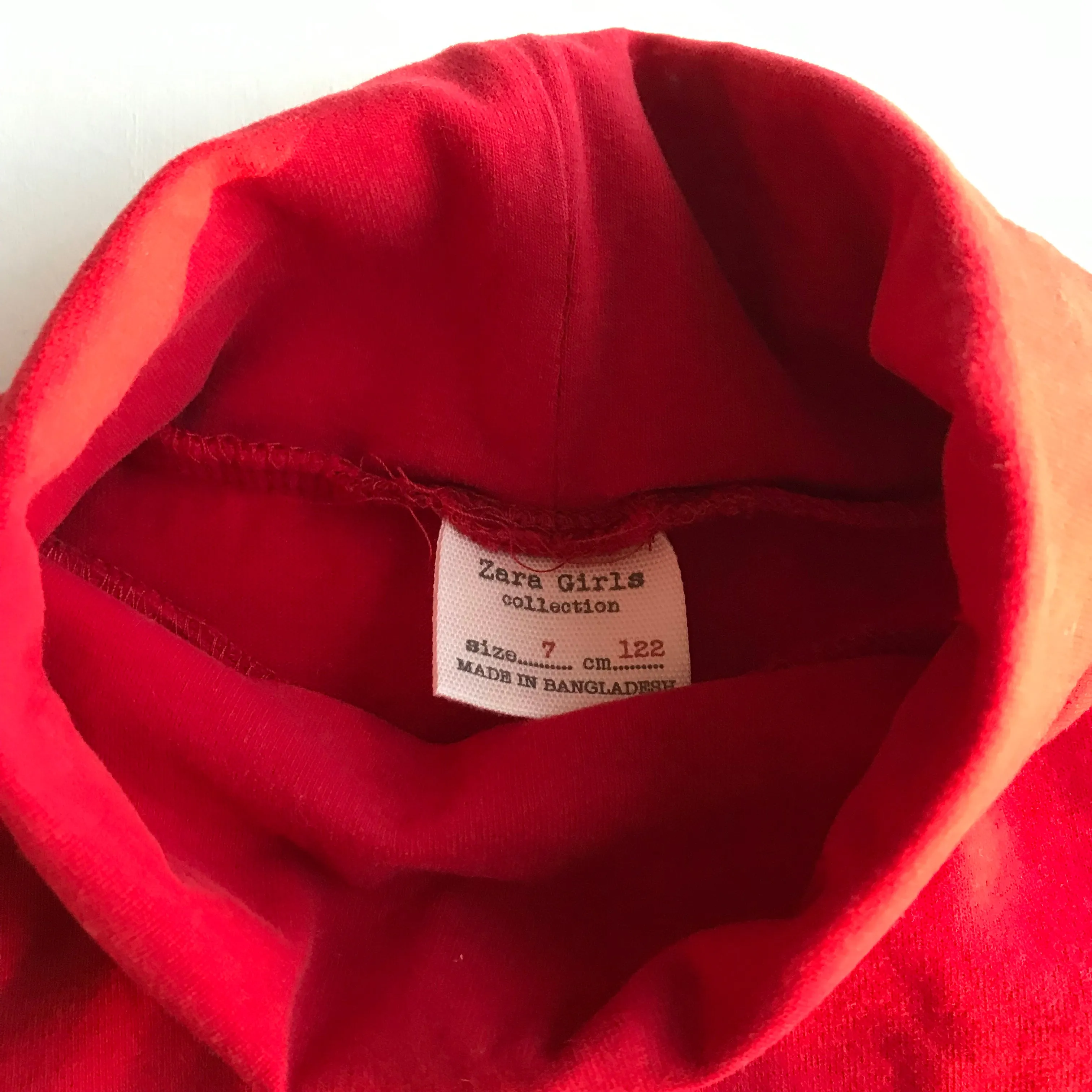 Zara Red Long Sleeve Turtleneck Top Age 7