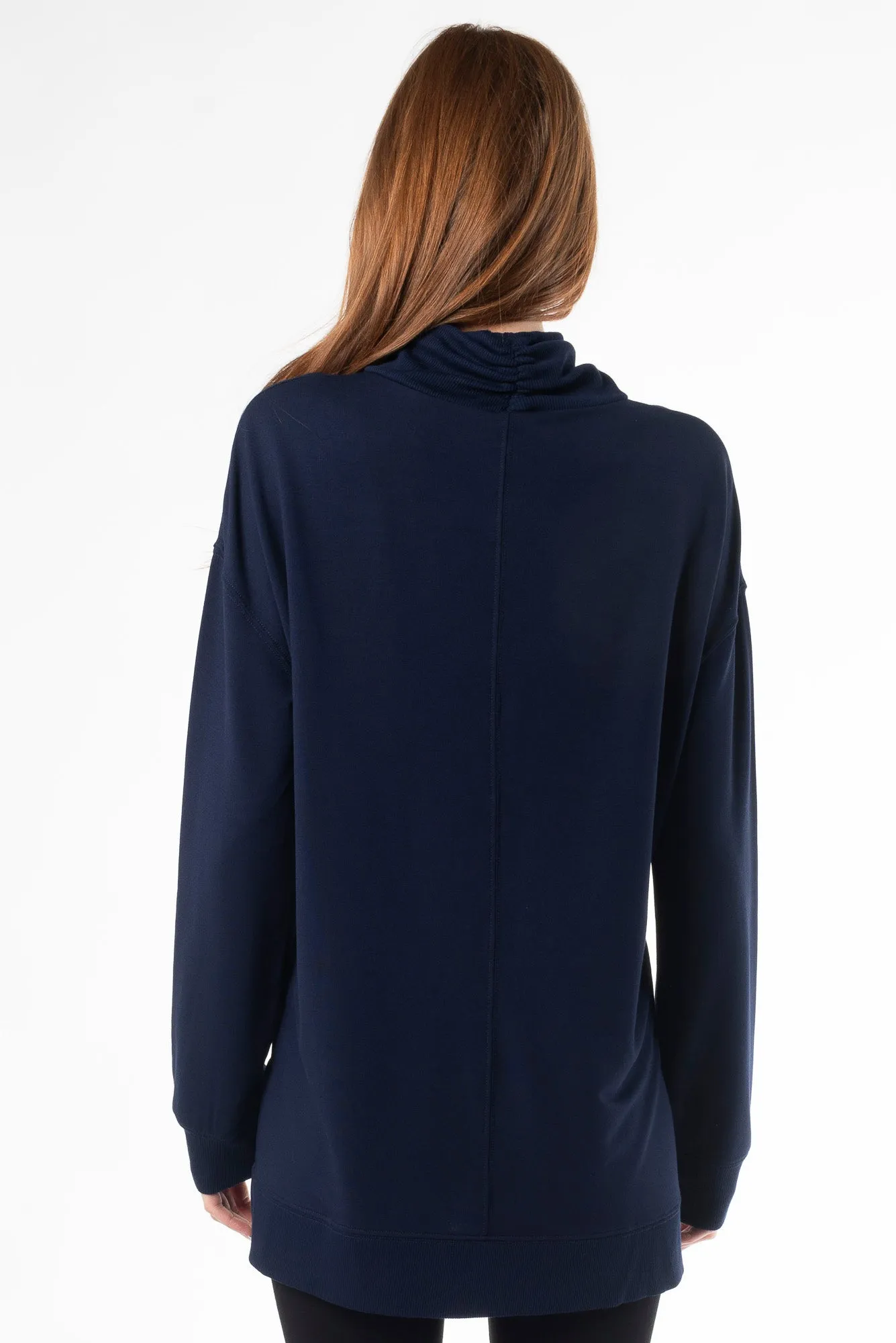 Zia Turtleneck Bamboo Top - Ink